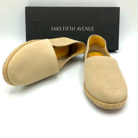 Foot Petals Espadrille Suede Neutral Flat Sz. 7.5 - Picture 6 of 8